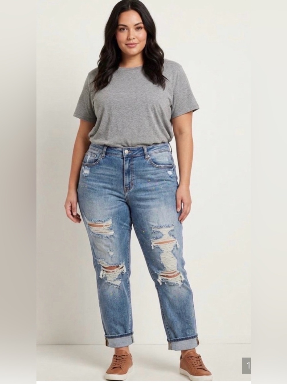 Judy Blue Rainbow Skies Paint Splatter Boyfriend Jeans Size 9